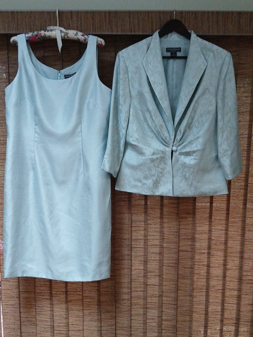 Jessica Howard 2pc Jacket Dress Set Suit Light Blue